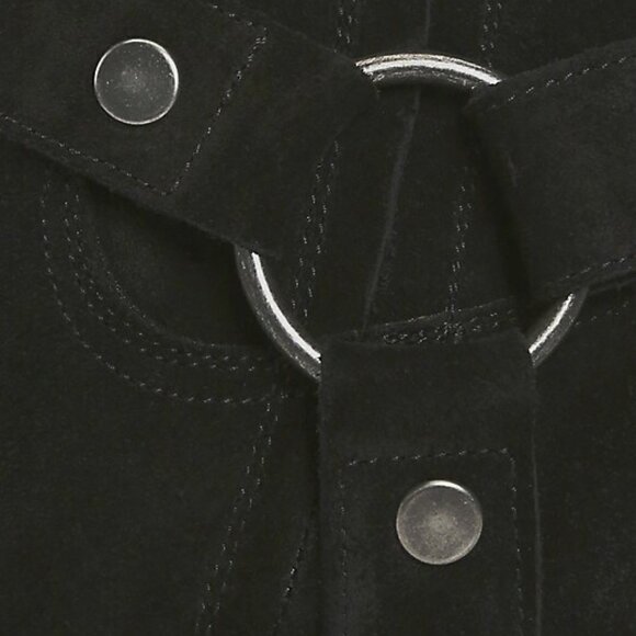 Saint Laurent Hara Suede Strap Black Booties NWT Size 6 US/6 IT - Picture 6 of 14